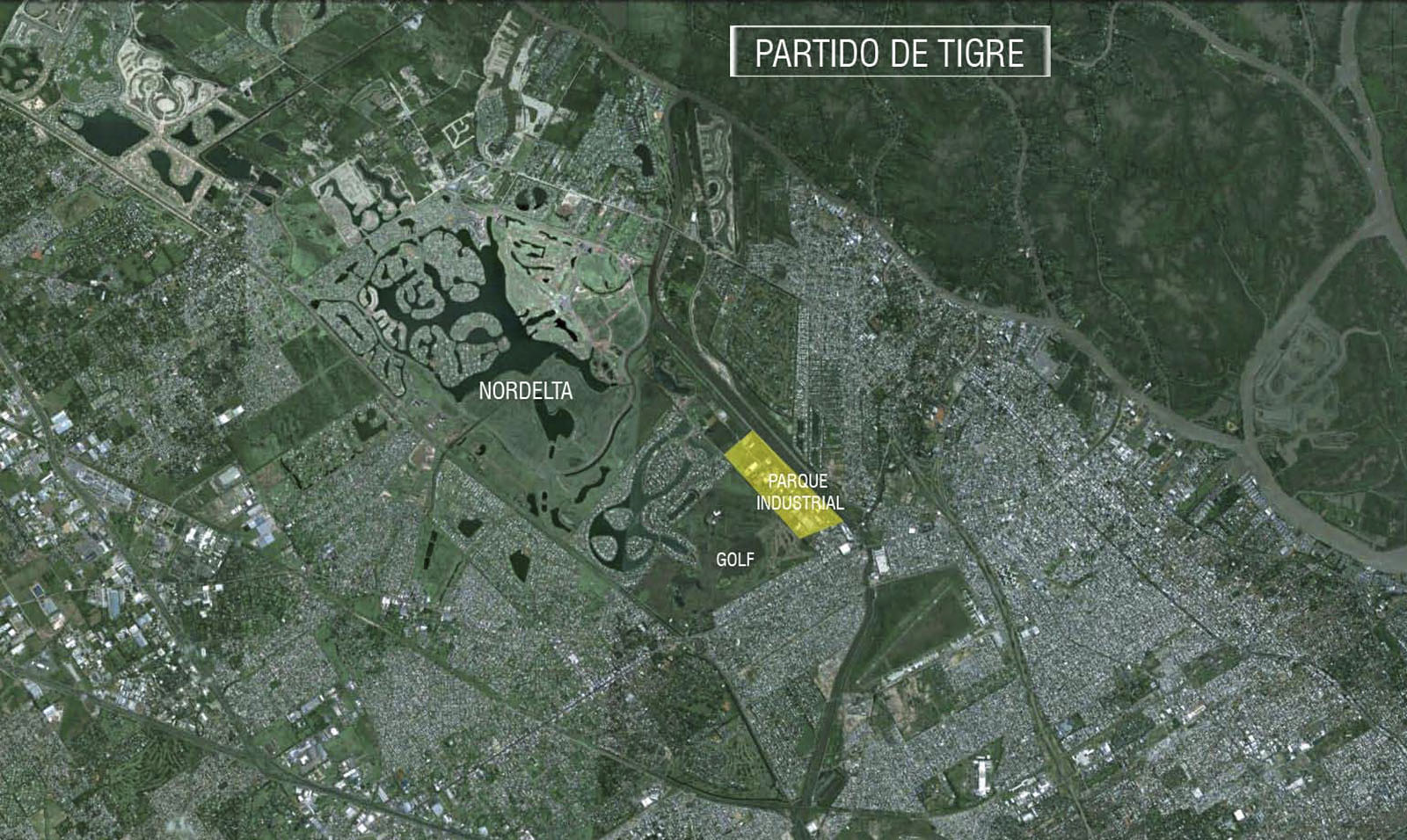 Plano de implantación de fabrica en Parque industrial tigre, Buenos Aires