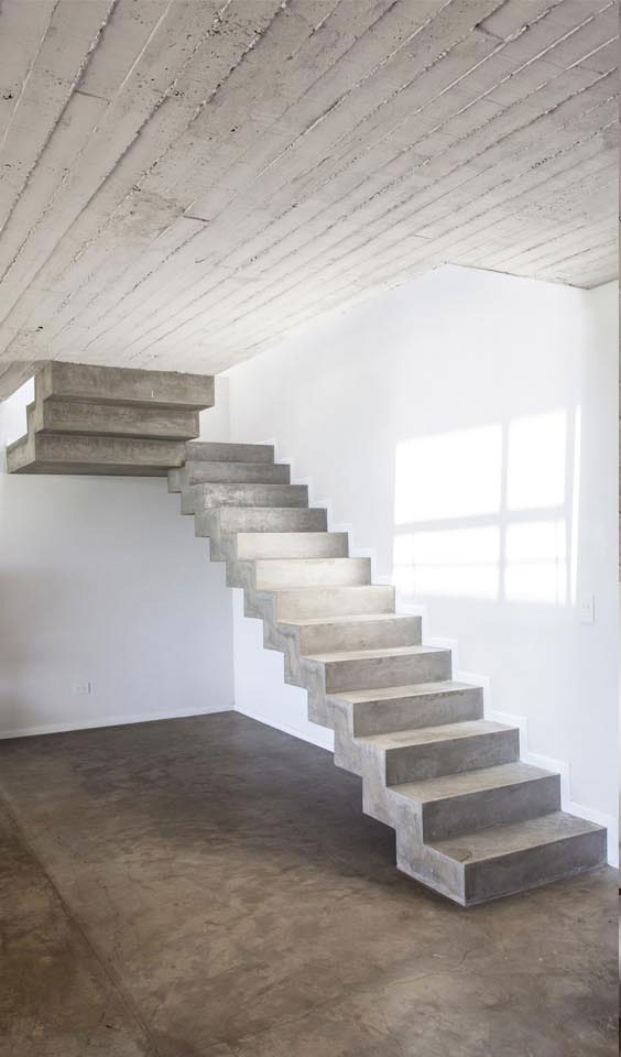 escaleras modernas, escaleras en hormigón
