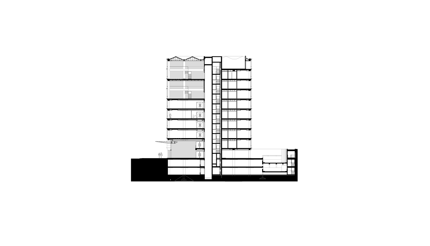 Edificios de oficinas minimalistas